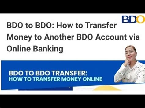 transfer money to bdo account|BDO to BDO: How to Transfer Money to Another BDO Account via Onlin.